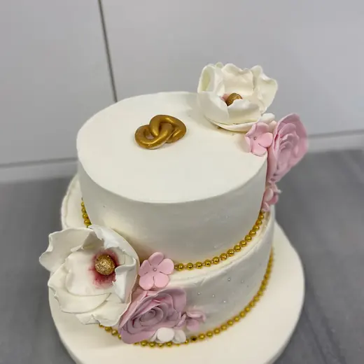 Bir ömür boyu mutluluklar dilemeli pasta – Nişan & Söz Pastası, Umay Patisserie İzmir